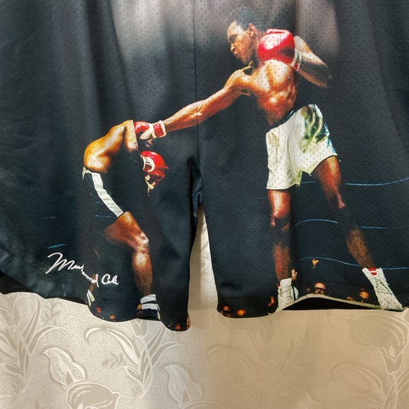 Muhammad Ali x Shoe Palace Men’s Mesh Black Shorts Gym Athletic Boxing 2XL - Picture 2 of 6